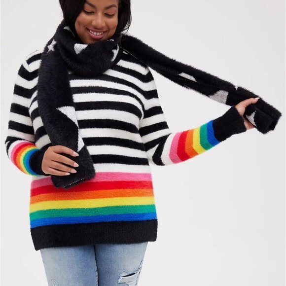 torrid Accessories - Torrid Star scarf black and white